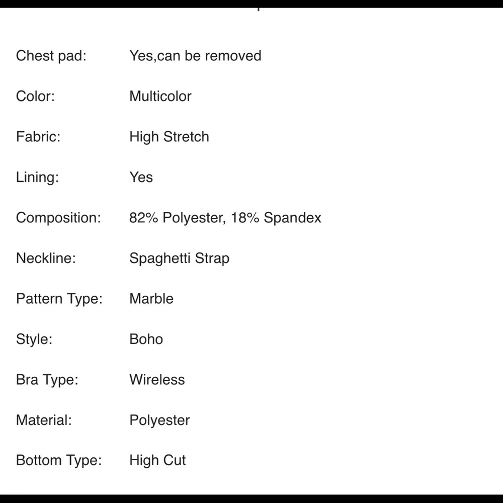 🛍 LAST ONE Marble Bikini Set - Picture 8 of 9